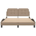  Sengeramme med hodegavl cappuccino 120x200 cm kunstlær 8721012346574