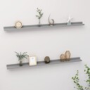 vidaXL Vegghyller 2 stk gr? 115x9x3 cm