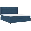  LED Box Springer Bed med madrass Blå 180 x 200 cm stoff