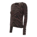 Kaos Dame Strikkevarer Brun M,