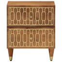 Nattbord 2 stk 40x33x46 cm heltre mango