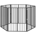vidaXL Hundeluke 6 stk. Svart 80 x 100 cm Galvanisert stål