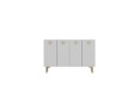 Sylas Konsollbord 120x120 cm   Hvit/Gull