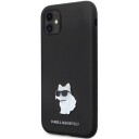 Karl Lagerfeld Hardcase for iPhone 11/XR 6,1" med Metalldel - Svart Silikon