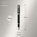 Parker IM Duo Gift Set with Ballpoint Pen & Fountain Pen  Gloss Svart with Chrome Trim  Blå Ink Refill & Cartridge  Gift Box