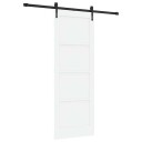 vidaXL Skyvedør med hardware sett Hvit 78x211 cm Solid tre Furu