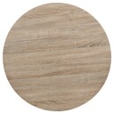  Bistrobord MDF og stål rund 80x75 cm eikefarge 245613