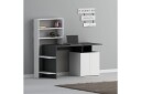 Skrivebord Melisin 146 cm med Oppbevaring Hyller+Skap   Hvit/Antrasitt