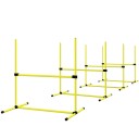 Agility hundetreningssett med slalåmstaver gul