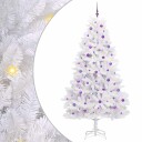 vidaXL Kunstig sammensatt juletre med 300 LED Hvit 240 cm PVC og stål