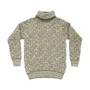 Devold Unisex Svalbard Sweater High Neck M , Olive/Offwhite