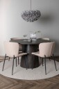 Venture Home   Spisegruppe Lanzo med 4 stk stoler Modesto   Svart