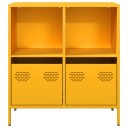  Skjenk sennepsgul 68x39x73,5 cm kaldvalset stål 8721102931185