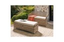 2 sitssoffa med fotpall Beliani Susua Nature\|\|White  