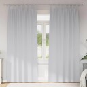  Gardiner med gardiner 2 pcs Lys grå Polyester