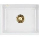 Lavabo Mera 50U kjøkkenvask 55,1x44x1 cm, hvit/messing