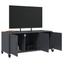  TV-benk antrasitt 100,5x39x43,5 cm kaldvalset stål 846646