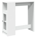  Barbord med stativer hvit 101x40x103,5 cm konstruert tre 8721158386526