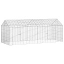 Vidaxl Kaninbur Sølv 200 X 78 X 78 cm Galvanisert Stål
