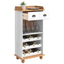 vidaXL Vinskap ASKIM Hvit 57 x 37 x 114 cm Heltre furu