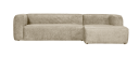 WOOOD Bean Corner Sofa Right Velvet buttermilk