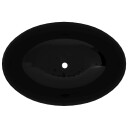 vidaXL Luksusservant keramisk oval svart 40 x 33 cm