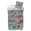 Licens Dinosaurer sengetøy 140x200 cm 100% bomull Tyrannosaurus