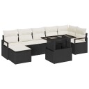 vidaXL Hagesofa Set 8 stk. Svart og krem polyrotting