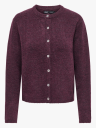 Only Simoni Long Sleeve O Neck Cardigan Burgunder XL