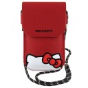 Sourcing Hello Kitty Handbag Hkowbpscker Red/Red Leather Hiding Kitty Cord