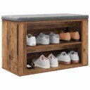  Sko Hylle med hylle Gammelt tre 75 x 35 x 45 cm Konstruert tre