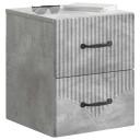  Vegghengt Nattbord Betonggrå 34,5 x 33 x 40 cm Konstruert tre