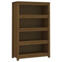 vidaXL Bokhylle honningbrun 80x35x126 cm heltre furu