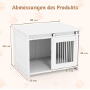 Northix Hundeburmøbler Med Skyvedør Metall Og Tre 80X60X60 cm