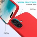 iPhone 16 Plus Liquid Silikondeksel Rød