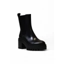 Calvin Klein Chunky Heeled Chelsea Lth   Black   38