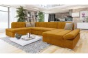 Zumar Sofa med Sjeselong og Divan 4 seter   Gul/Beige