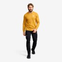 Revolutionrace Herre Overdeler Langermede skjorter Easy Long sleeved T shirt Herre Harvest Gold 3XL