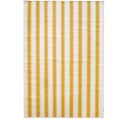 Stripes teppe off white/gul