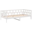 vidaXL Dagseng hvit heltre furu 80x200 cm