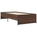  Sengeramme brun eik 75x190 cm konstruert tre og metall 8721012987814