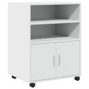  Rulleskap hvit 60x48x81 cm konstruert tre