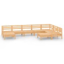 vidaXL Hagesofagruppe 9 deler heltre furu