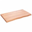 vidaXL Vegghylle lysebrun 100x60x6 cm behandlet heltre eik
