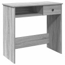  Skrivebord grå sonoma 80x40x75 cm konstruert tre