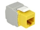 Delock Keystone module - Modulinnlegg - CAT 6 - UTP - RJ-45 - gul