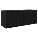  Vegghengt TV hylle Svart Eik 100 x 34,5 x 40 cm Konstruert tre
