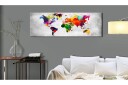 Tavla World Map: Coloured Revolution 120x40  