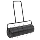 vidaXL Hage gressrulle med aerator klemmer Ø 30 x 90 cm Stål