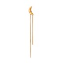 Stine A Jewelry Bella Moon Earring with Long Chains Gullfarge 477.6 mm
